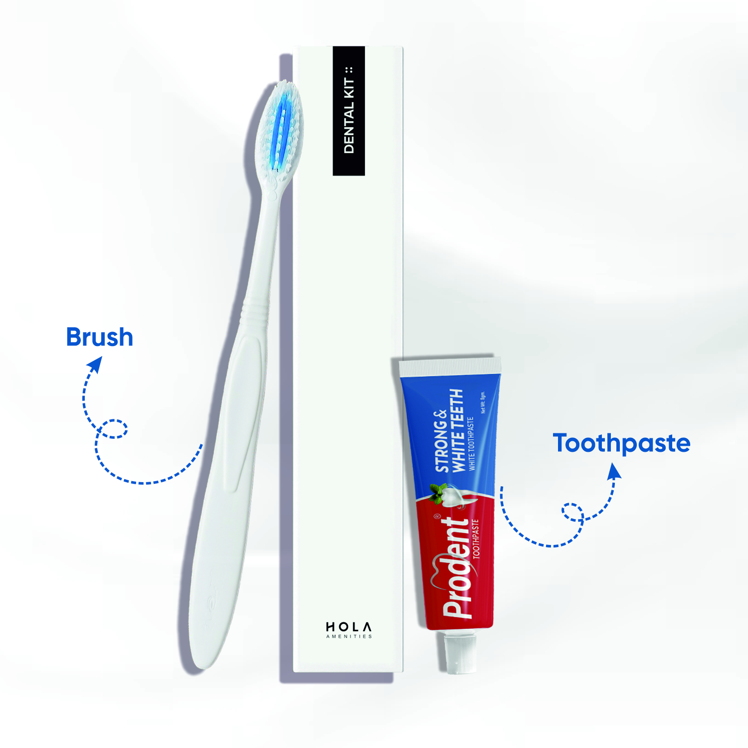 Wholesale hotel dental kits by Hola Amenities for bulk hotel amenities and guest toiletries supply in India