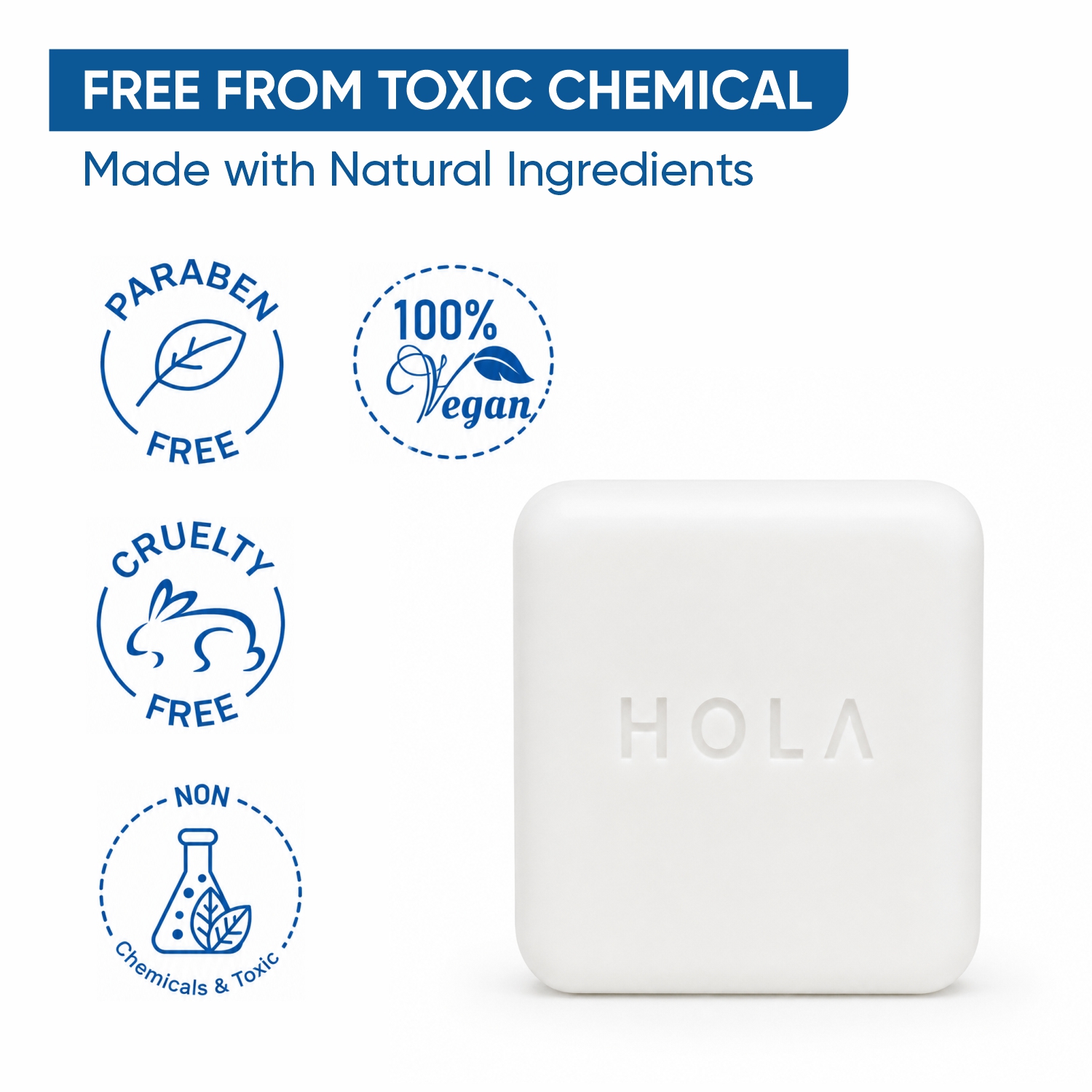 Bulk Hotel Soap Square 20gm by HOLA for hotel toiletries, guest bathrooms and hospitality businesses