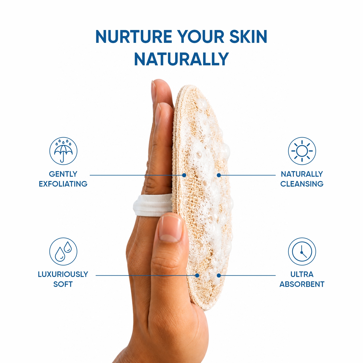 HOLA hotel loofah for natural exfoliating, cleansing and bath care