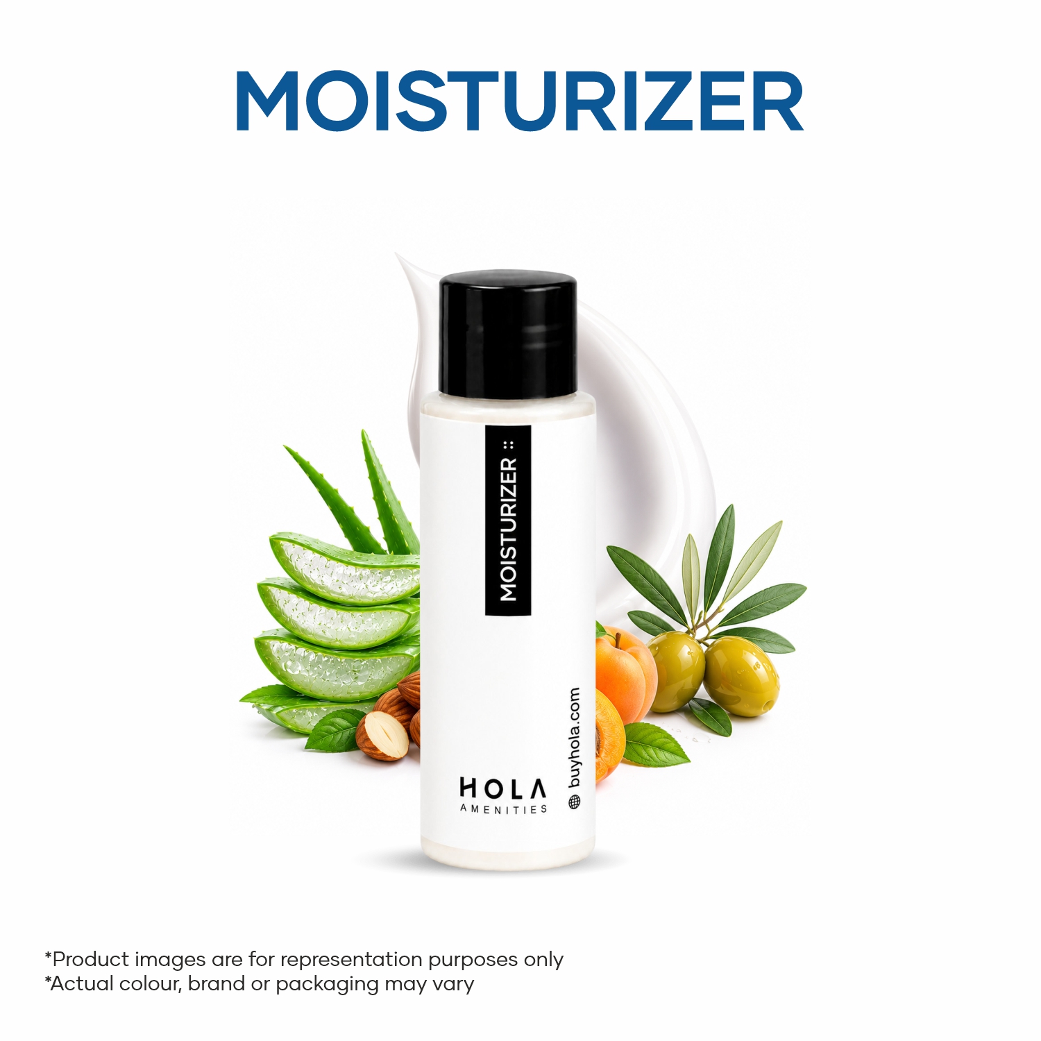 Hotel moisturizer 30ml enriched with aloe vera, olive, almond and apricot for soft skin