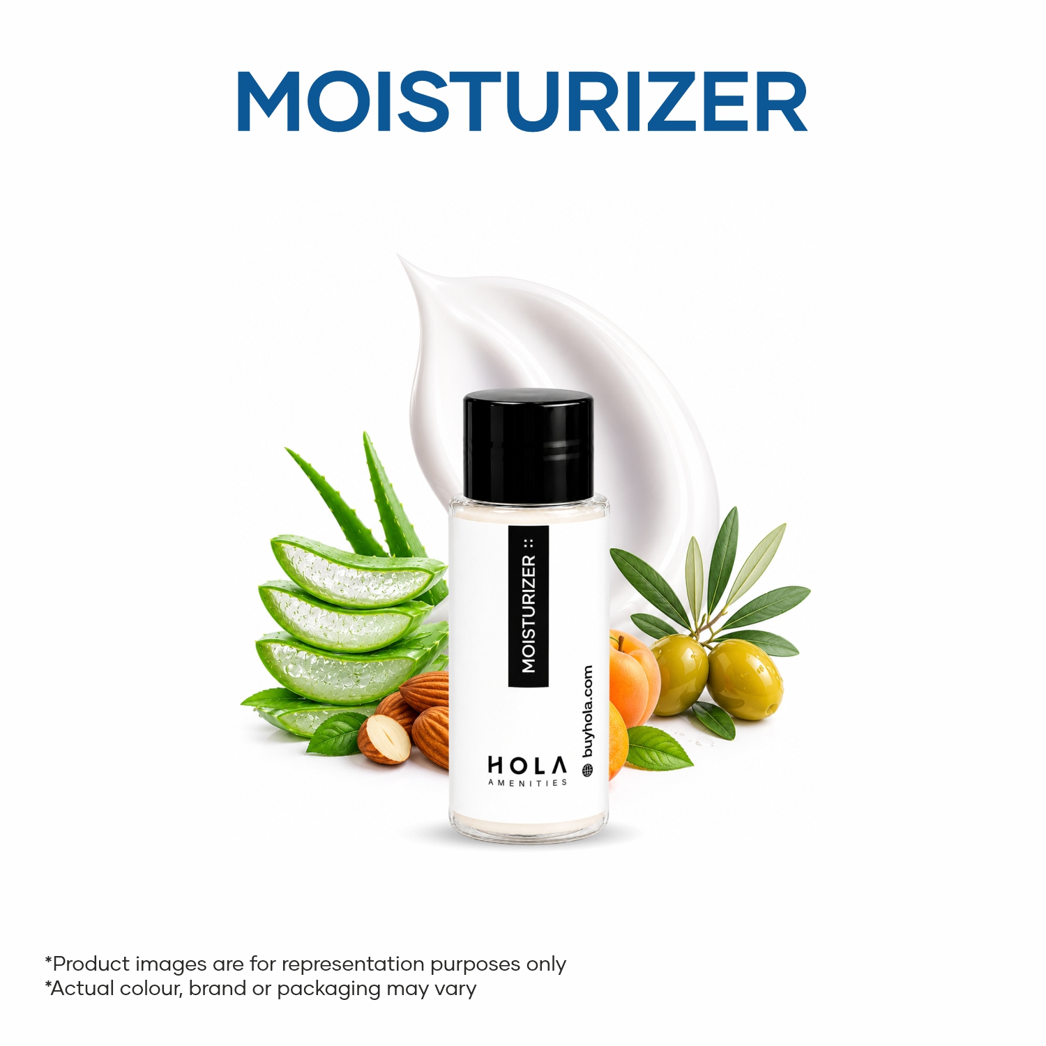 Hotel moisturizer 20ml enriched with aloe vera, olive, almond and apricot for soft skin