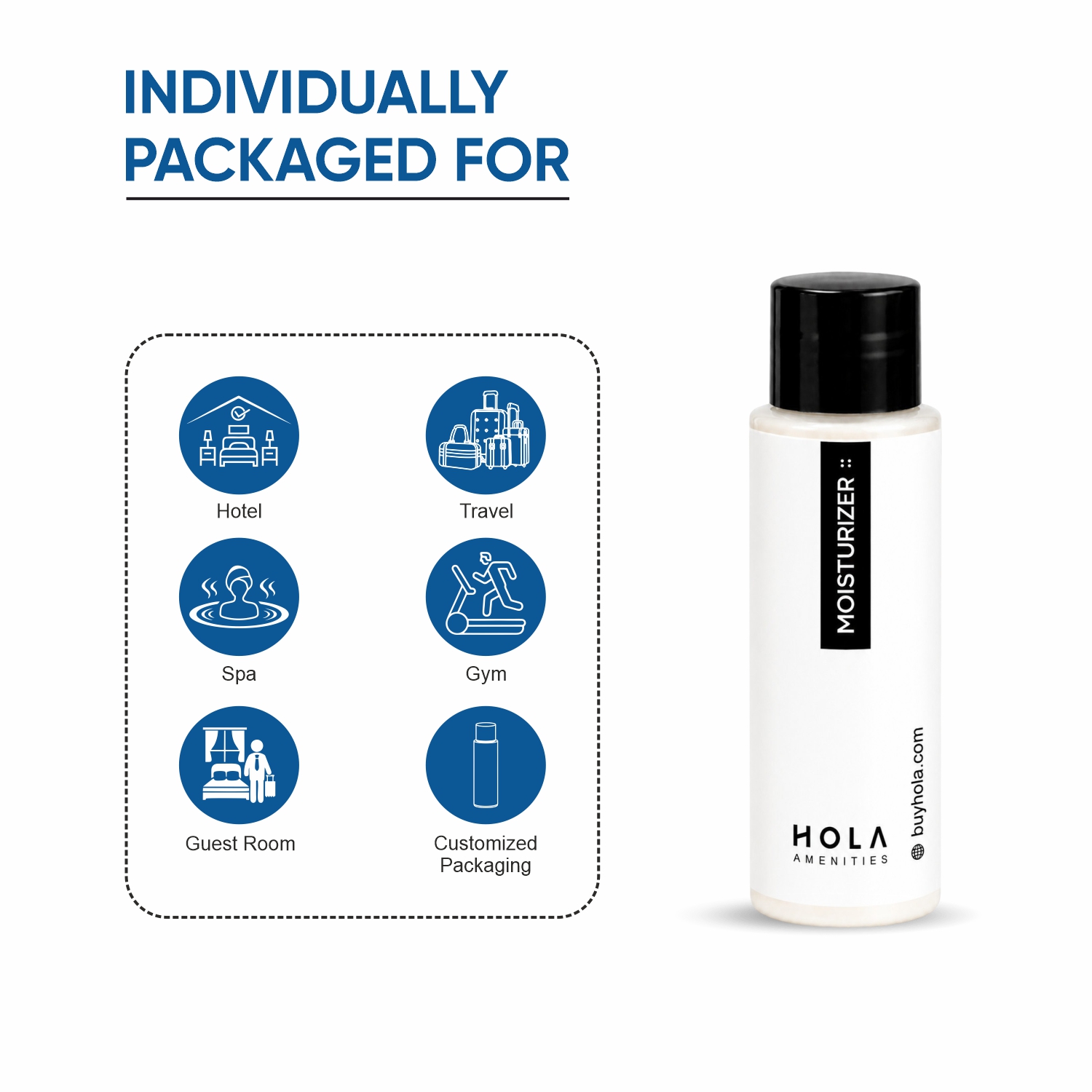 Hotel toiletries moisturizer 30ml for bulk hotel amenities and hospitality guest supplies